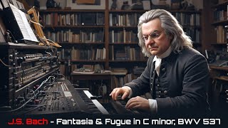 J.S. Bach - Fantasia \u0026 Fugue in C minor, BWV 537 (Synthesized)