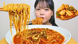 매콤해장! 해물토마토파스타 먹방🔥🍅ㅣSpicy Tomato PastaㅣMUKBANG ASMR