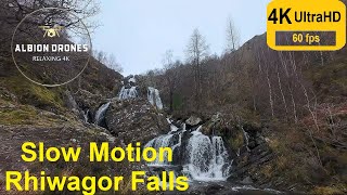 Beauty Falls - Slow-Motion Waterfall - Rhiwagor Falls, Wales - DJI AVATA2 +AIR3 4K