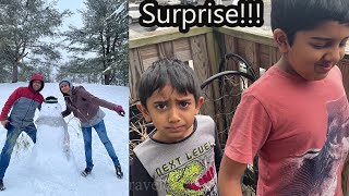 Enjoying our last snow of this season Went to Ani school f DIML / FamilyTraveler VLOGS (2021)