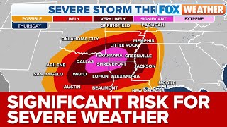 Significant Risk For Severe Weather Outbreak Throughout Mid-South on Thursday