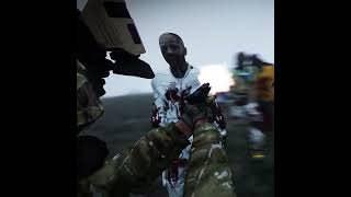 Many zombies attack soldiers