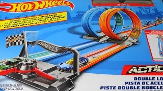 HOT WHEELS DOUBLE LOOP DASH CAR RACE TOURNAMENT AND TOY REVIEW
