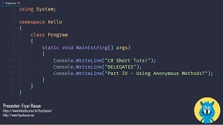 EP4: Using Anonymous Methods