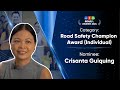 ROADS.sg Awards 2024 Road Safety Champion (Individual): Crisanta Guiquing