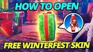 *SECRET* How to UNLOCK YuleJacket Skin?? How to Open All Winterfest Present Skins in Fortnite!!