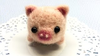 Daiso Baby Pig Plush DIY Needle Felt Tutorial!