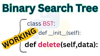 Python Program To Implement Binary Search Tree | Program 6 | Deletion | Example
