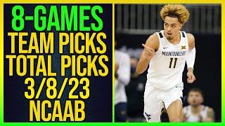 Free NCAAB Picks Today 3/8/23 College Basketball Picks and Predictions CBB Betting Picks