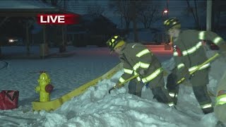 Clear snow from around fire hydrants