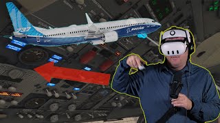 737 Captain describes preflight process in VR