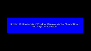 #1 How to setup JavaScript | WebdriverIO Framework with Mocha