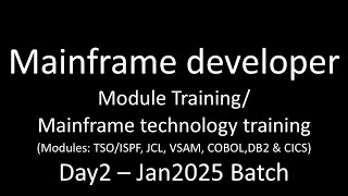 Mainframe technology training from scratch_Day2