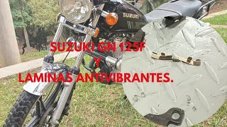 CAMBIANDO LAMINAS ANTIVIBRANTES DE FRENO DE DISCO  DE LA GN 125F.