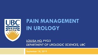 Pain Management in Urology