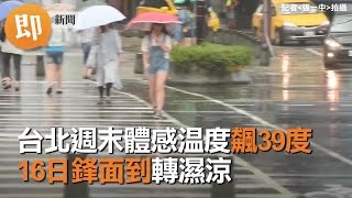 台北週末體感溫度飆39度　16日鋒面到轉濕涼