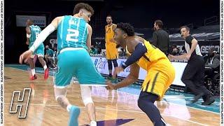 Donovan Mitchell Grabs LaMelo's Shorts to Get Back on Defense - Jazz vs Hornets | February 5, 2021