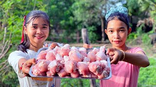 Yummy Deep Fry Thigh Chicken Is Tasty Crispy.បំពងភ្លៅមាន់មានរសជាតិស្រូយឆ្ងាញ់។