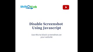 Disable Screenshot Using Javascript