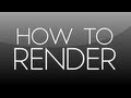 After Effects Tutorial: How To Render