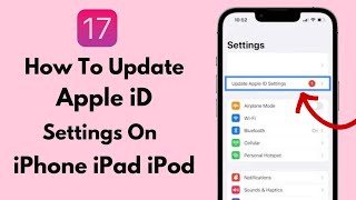 IOS 17 ! How To Fix Update Apple iD Settings ! 2023