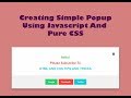 Modal Popup Box Using HTML And CSS | HTML AND CSS TIPS AND TRICKS