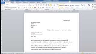 HOW TO WRITE A COVER LETTER FOR JOB