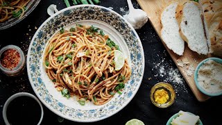 A FUSION Garlic Butter Spaghetti Pasta (Recipe by Marion's Kitchen)