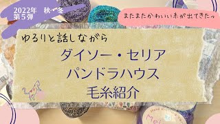 【毛糸紹介♪】第５弾 2022年 秋/冬 セリア・ダイソー・パンドラハウスで毛糸購入レビュー♪