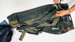 [DIY] Throwaway jeans come back to life! / Let's take a look at super recycling!!