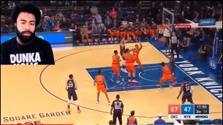 Oklahoma City thunder vs New York knicks 1-21-2019