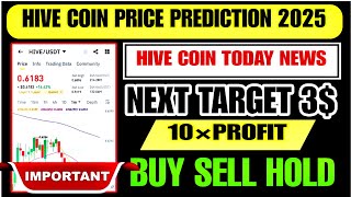 HIVE COIN PRICE PREDICTION 2025 | HIVE COIN TODAY NEWS | HIVE CRYPTO PRICE PREDICTION | HIVE NEWS