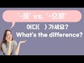 [Korean Grammar Lesson1] 한국어 기초 문법 N+로 /으로| Korean Particles 'to/toward' or 'by/using'| 듣고 따라 하세요!