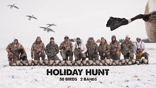 SUB-ZERO TEMPS, 50 Birds 2 BANDS | Wisconsin HOLIDAY Late Season Goose Hunt