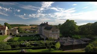 Vue aérienne du Château de Vallery