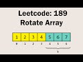 LeetCode 189 | Rotate Array Solution Visually Explained | Top Interview 150 |