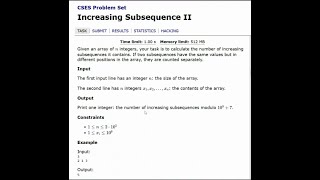 CSES | Additional Problems | Increasing Subsequence II