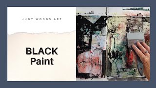 Creating Textures With Collage and Black Paint