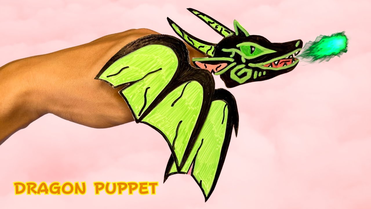 Simple Paper Dragon Puppet Tutorial How To Make A Dragon Puppet Youtube