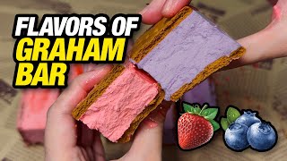 FLAVORS OF GRAHAM ICE CREAM BAR (STRAWBERRY, BLUEBERRY ETC,) EASY DESSERT SMALL BUSINESS FOOD IDEAS