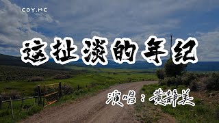 黃靜美 - 這扯淡的年紀『我也想在無助的時候放聲哭一回』（動態歌詞/Lyrics Video/無損音質/4k）