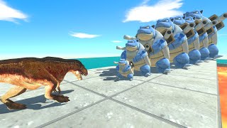 Dinosaur Challenge - Who Can Win 7 Levels of Blastoise ?