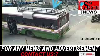 CCTV CAPTURE A SPEED TRUCK REMAINING INTO AN RTC BUS CARRYING PASSENGER'S IN NIDAMANOOR NALGONDA TS