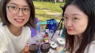 宅女出游记#001👯‍♀️  野餐，海滩，美酒，美食 Singapore Vlog Picnic time by the beach!