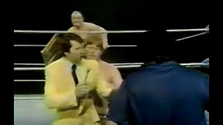 bulldog brower attacks bob backlund during a msg promo