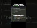 Building an AI agent in python!