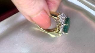 Huge Columbian Emerald and Diamond ring