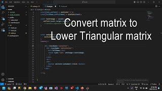 Java Program to display & convert the matrix to lower triangular matrix