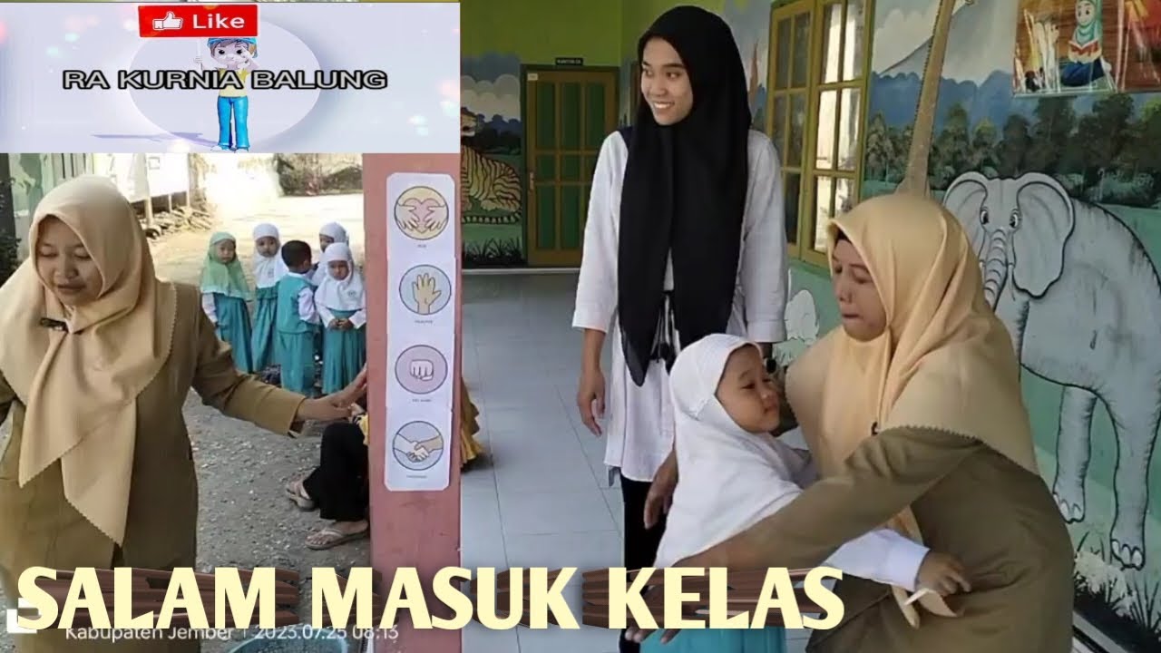 SALAM SEBELUM MASUK KELAS ANAK TK | RA & GURU - YouTube