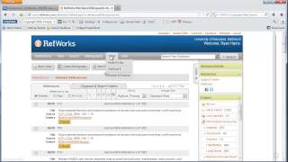 RefWorks: Getting Started in RefWorks